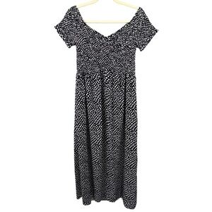 Flawless Women's Off the shoulder Maxi Dress Slit Sides Pockets Size Large